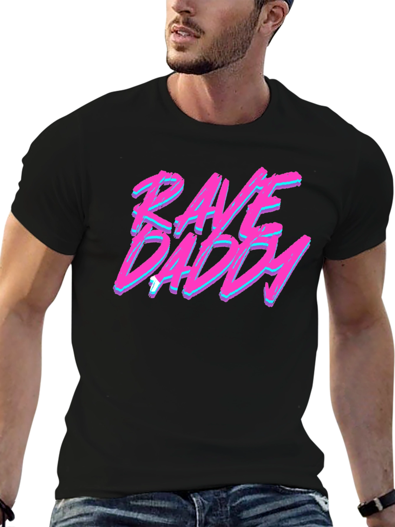 Rave Daddy Graphic T-Shirt - Black Cotton Tee
