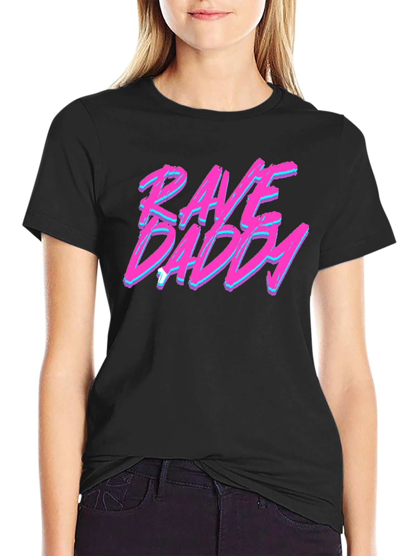 Rave Daddy Graphic T-Shirt - Black Cotton Tee
