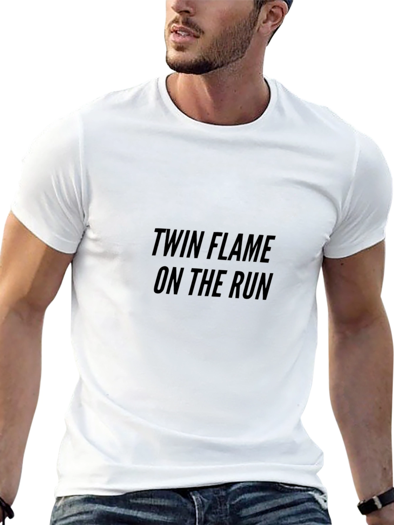 Twin Flame On The Run Black T-Shirt