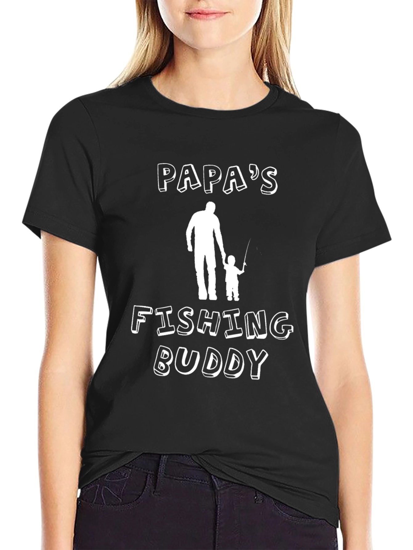 Papas Fishing Buddy T-Shirt - Perfect Gift for Dad