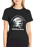 Happy Springtime Sakura Style Graphic Tee