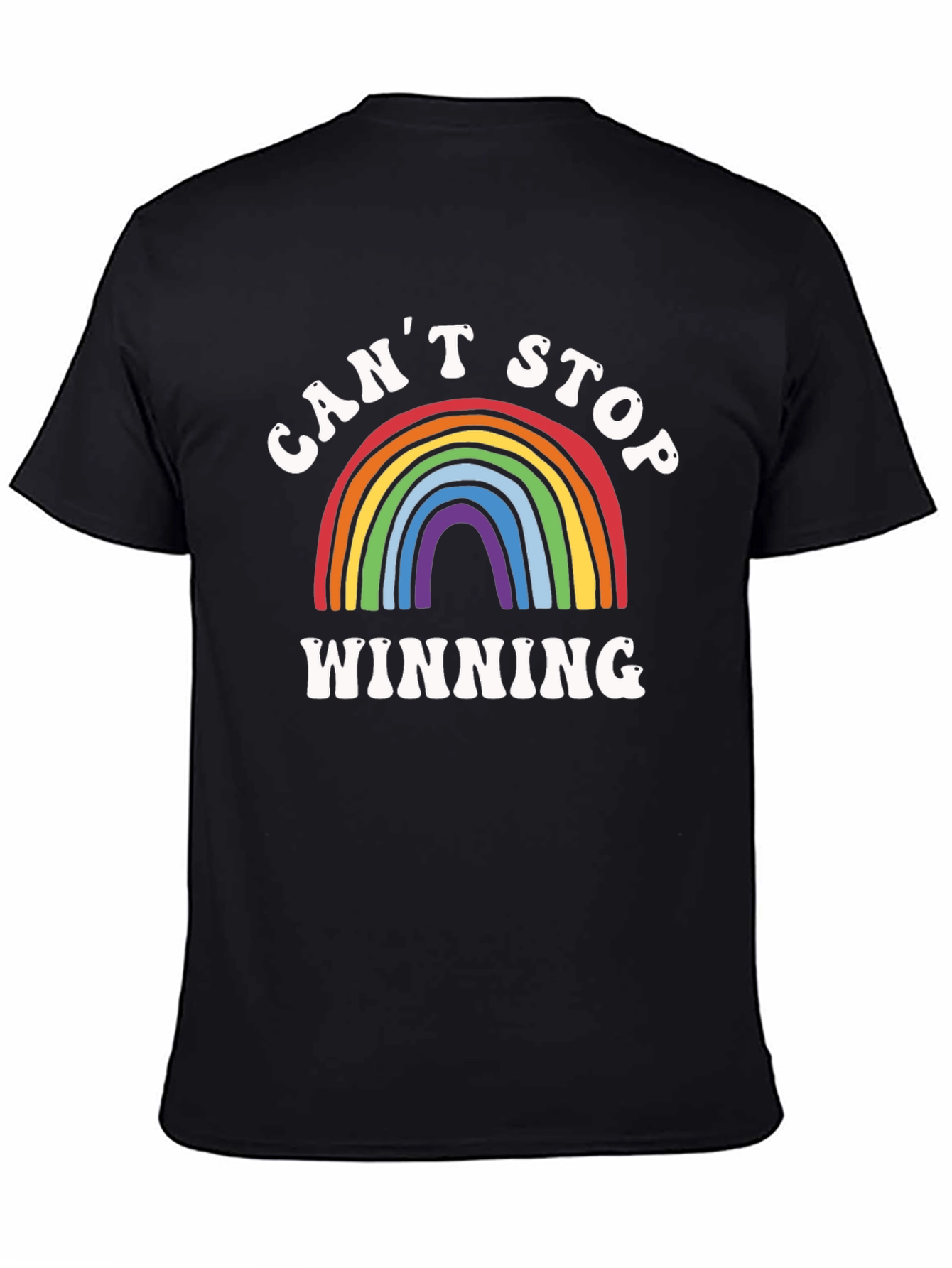Cant Stop Winning Rainbow Graphic T-Shirt