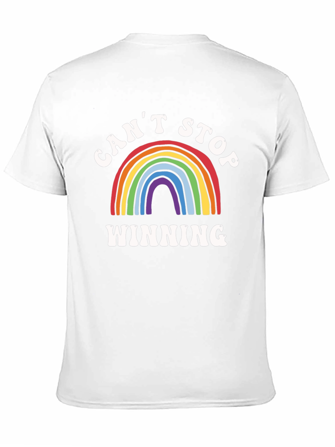 Cant Stop Winning Rainbow Graphic T-Shirt
