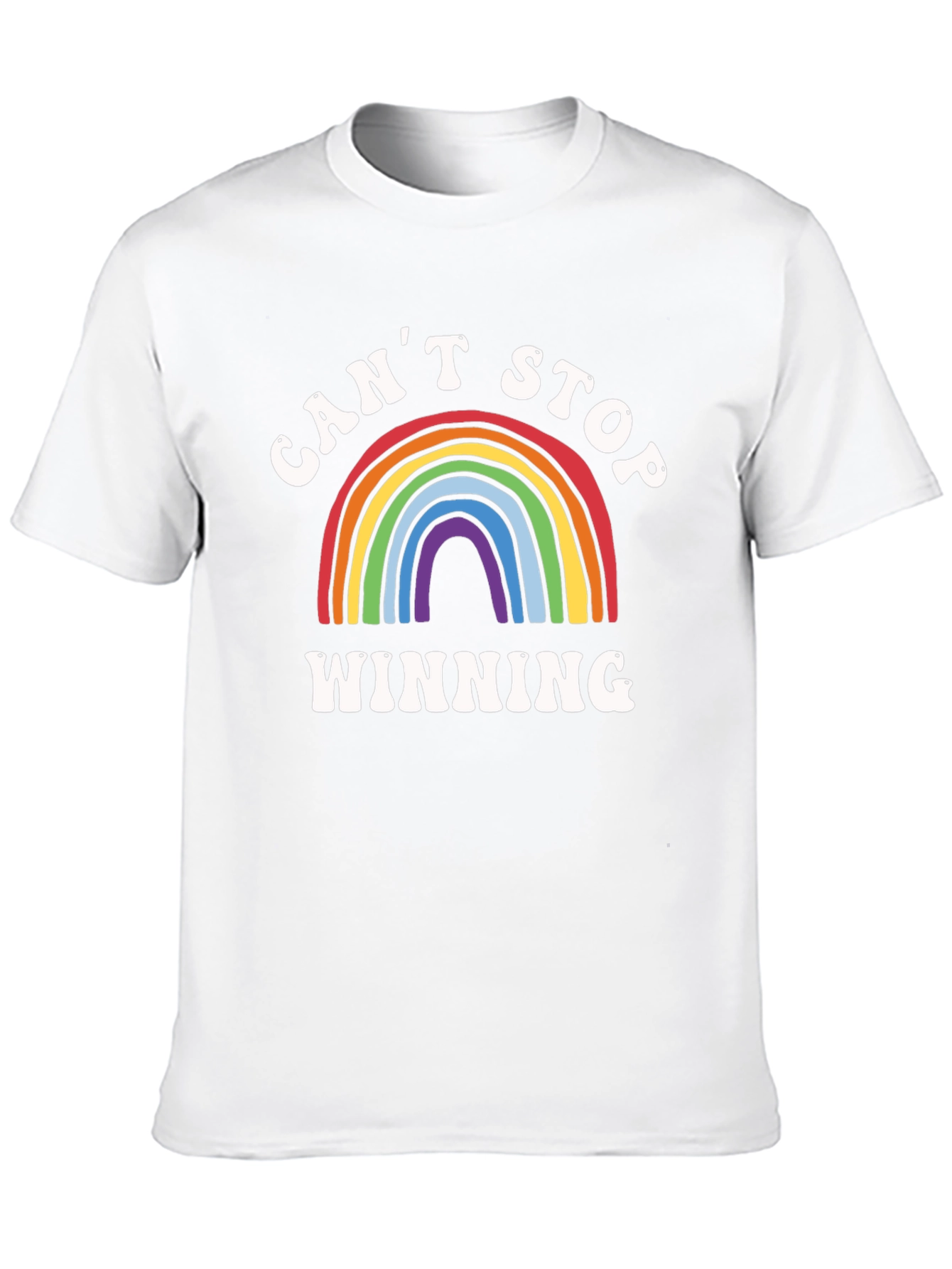 Cant Stop Winning Rainbow Graphic T-Shirt