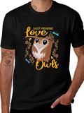 I Love Owls T-Shirt - Cute Graphic Tee