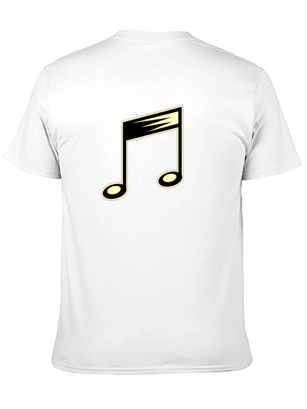 Musical Note Graphic Tee - Black Cotton Blend
