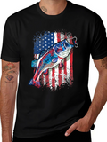 American Flag Bass Fishing T-Shirt