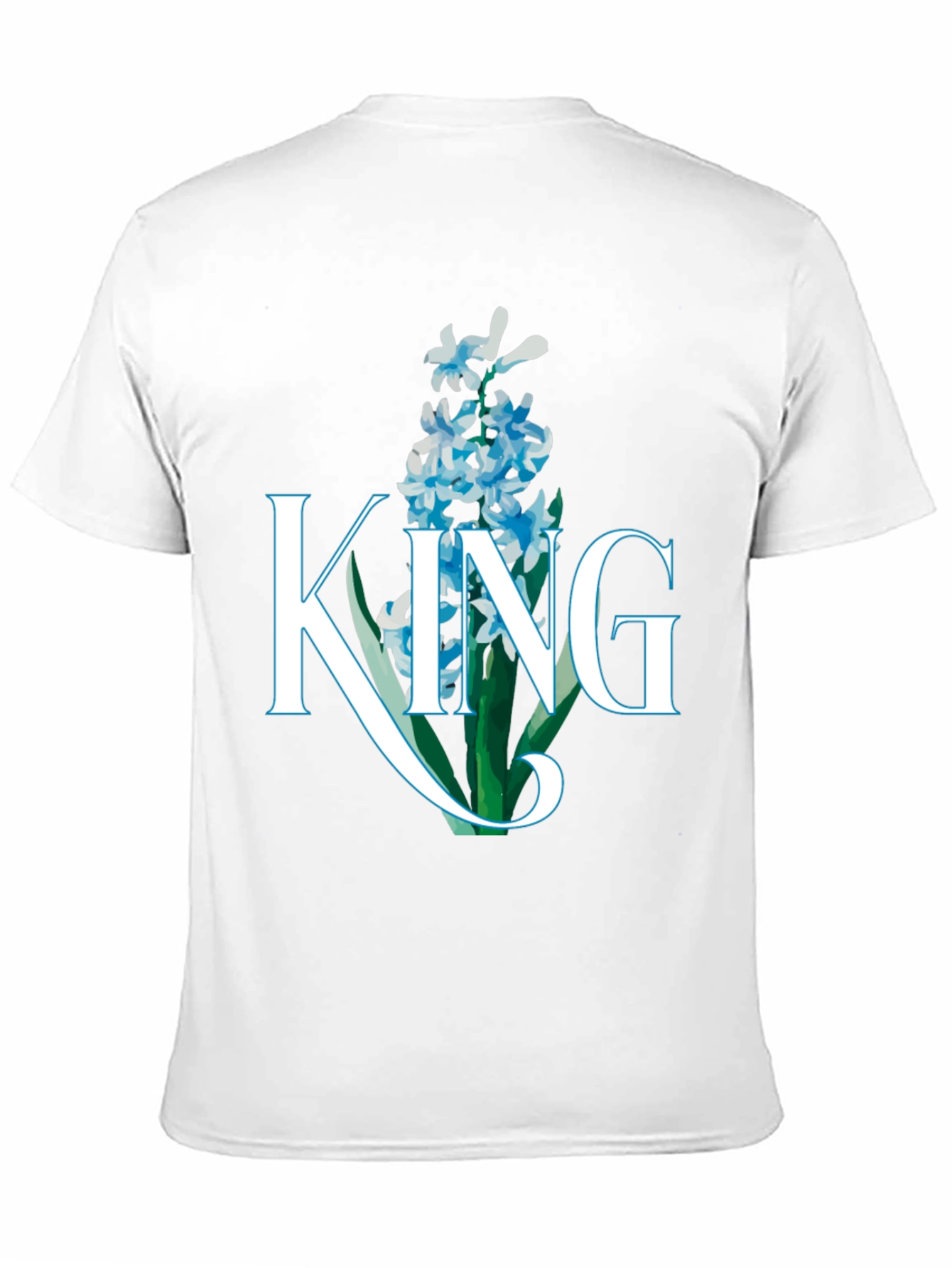King Hyacinth Floral Black T-Shirt
