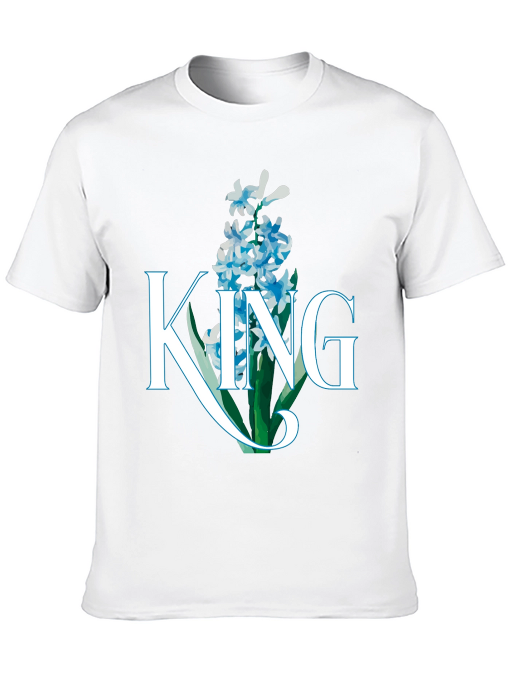 King Hyacinth Floral Black T-Shirt