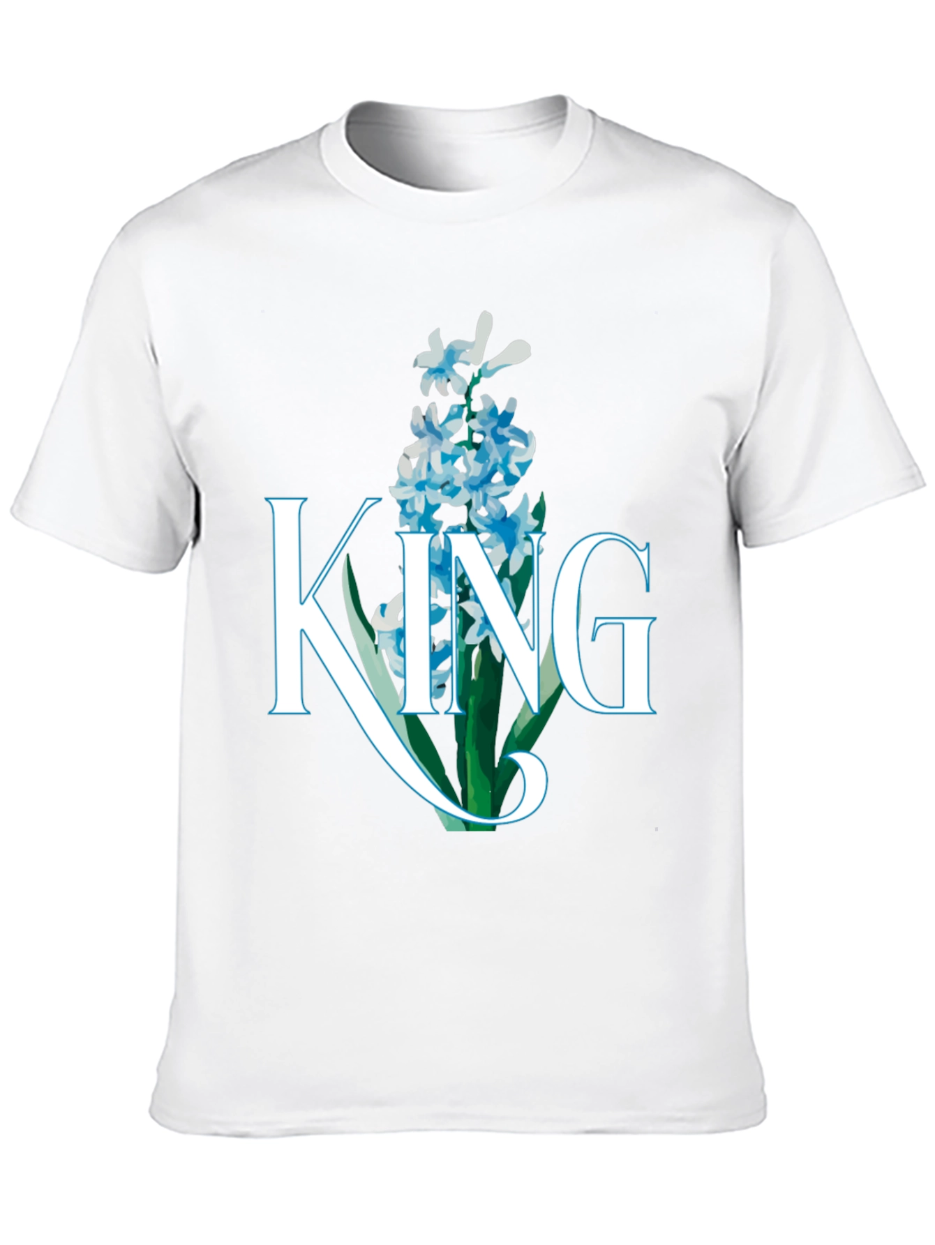 King Hyacinth Floral Black T-Shirt