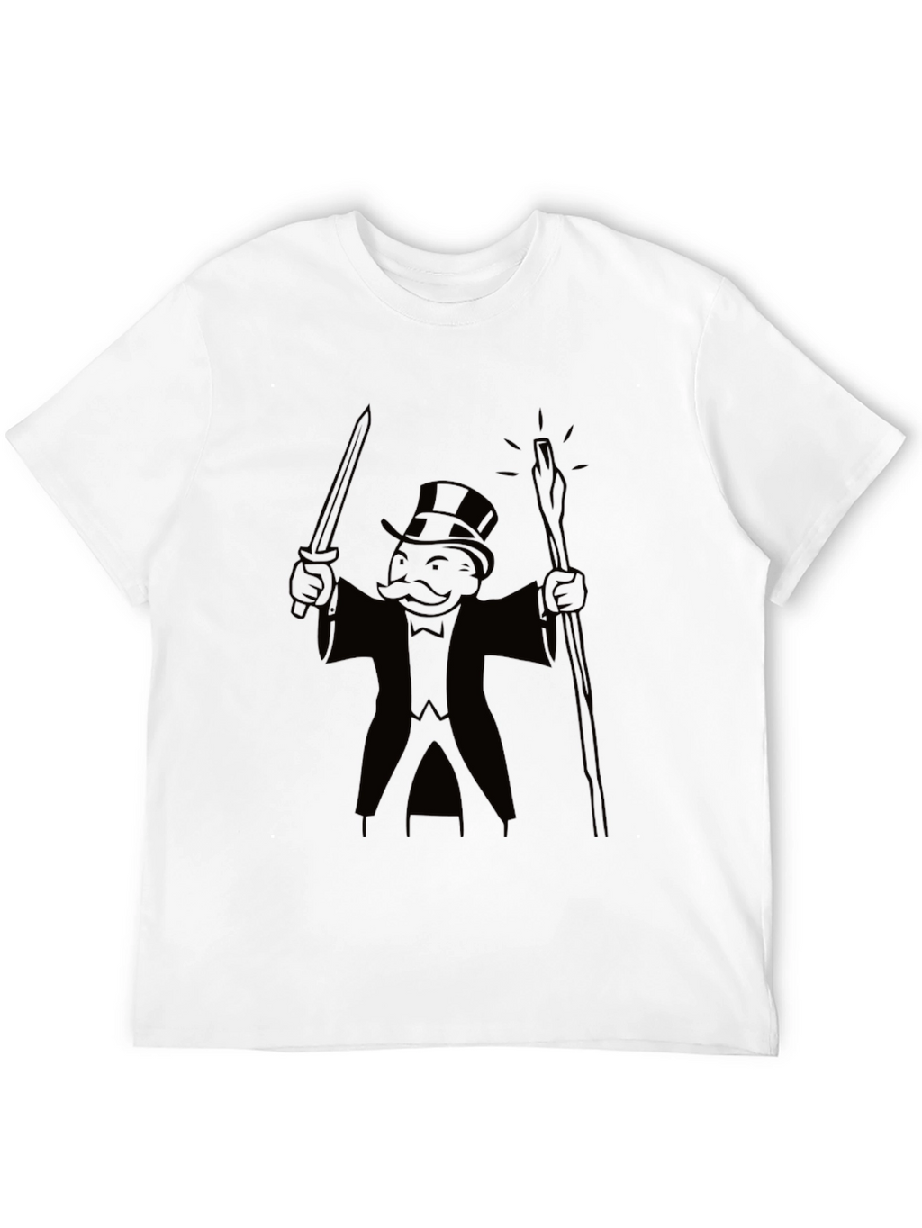 Monopoly Man Graphic Black T-Shirt