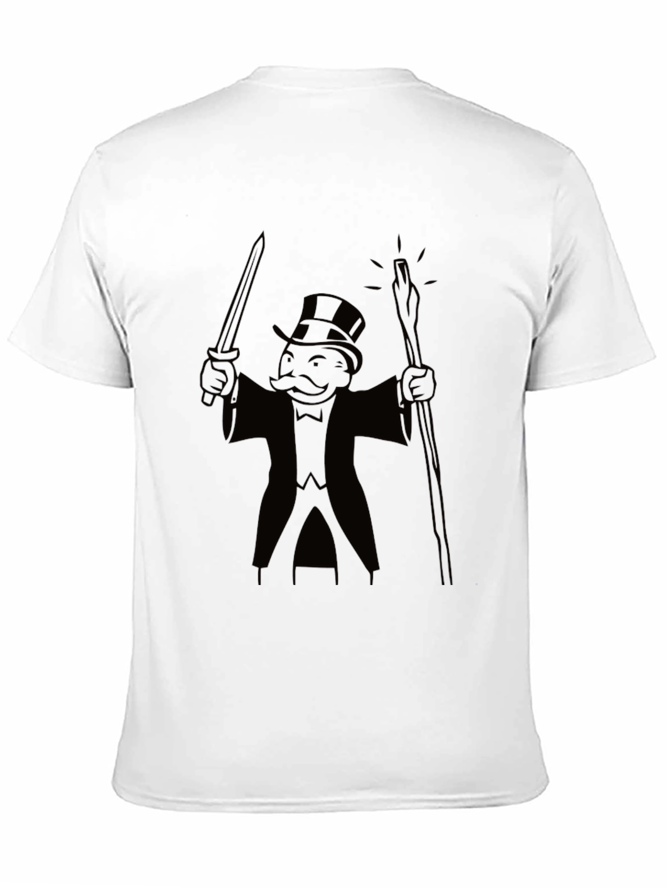 Monopoly Man Graphic Black T-Shirt