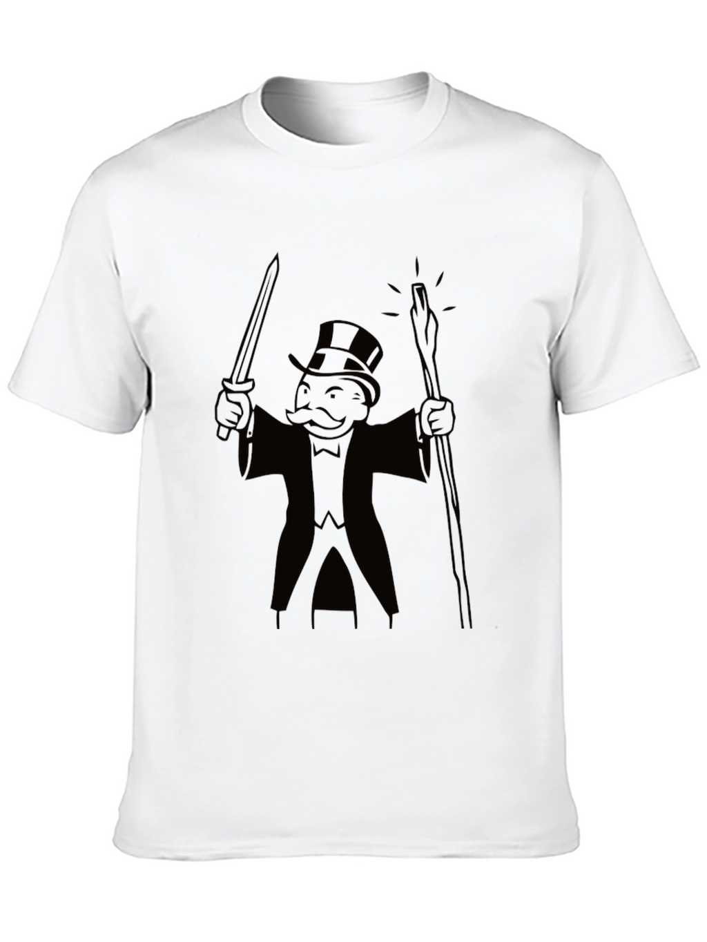 Monopoly Man Graphic Black T-Shirt