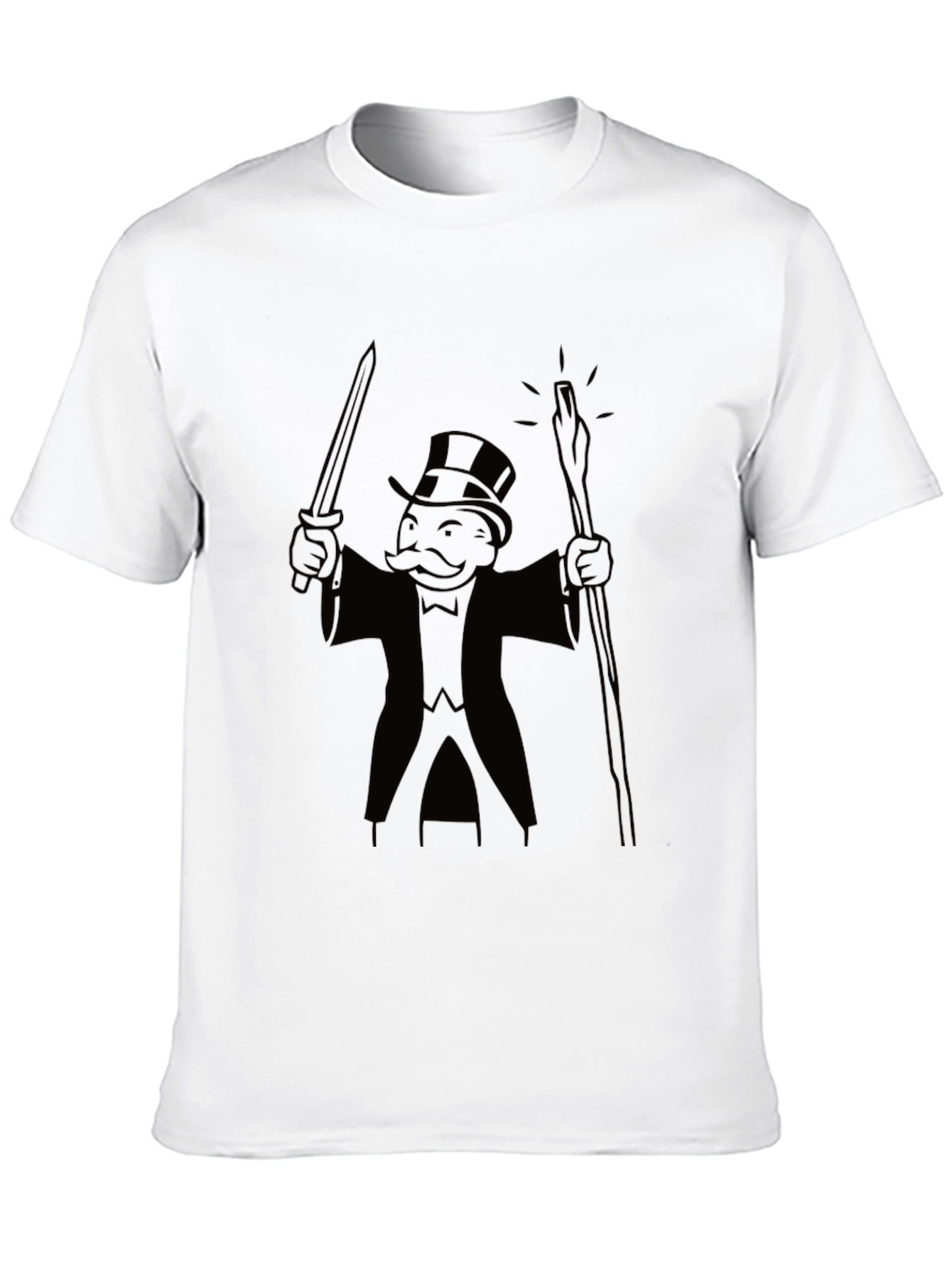 Monopoly Man Graphic Black T-Shirt
