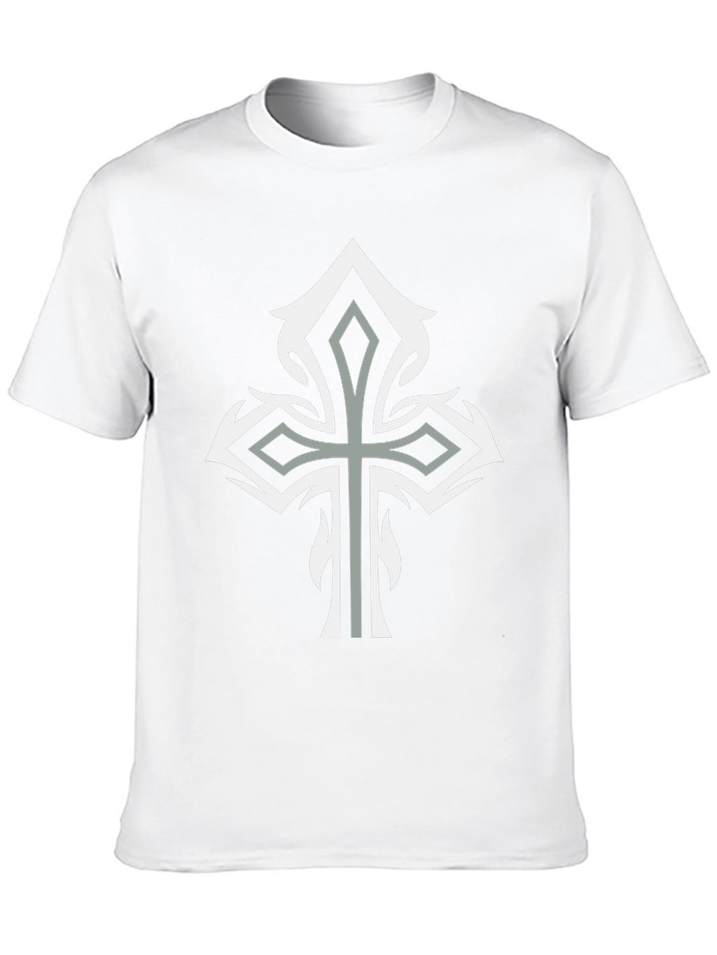 Tribal Cross Graphic Tee - Stylish Mens Black T-Shirt