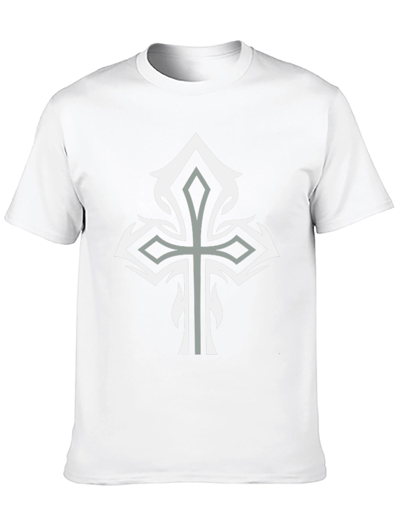 Tribal Cross Graphic Tee - Stylish Mens Black T-Shirt