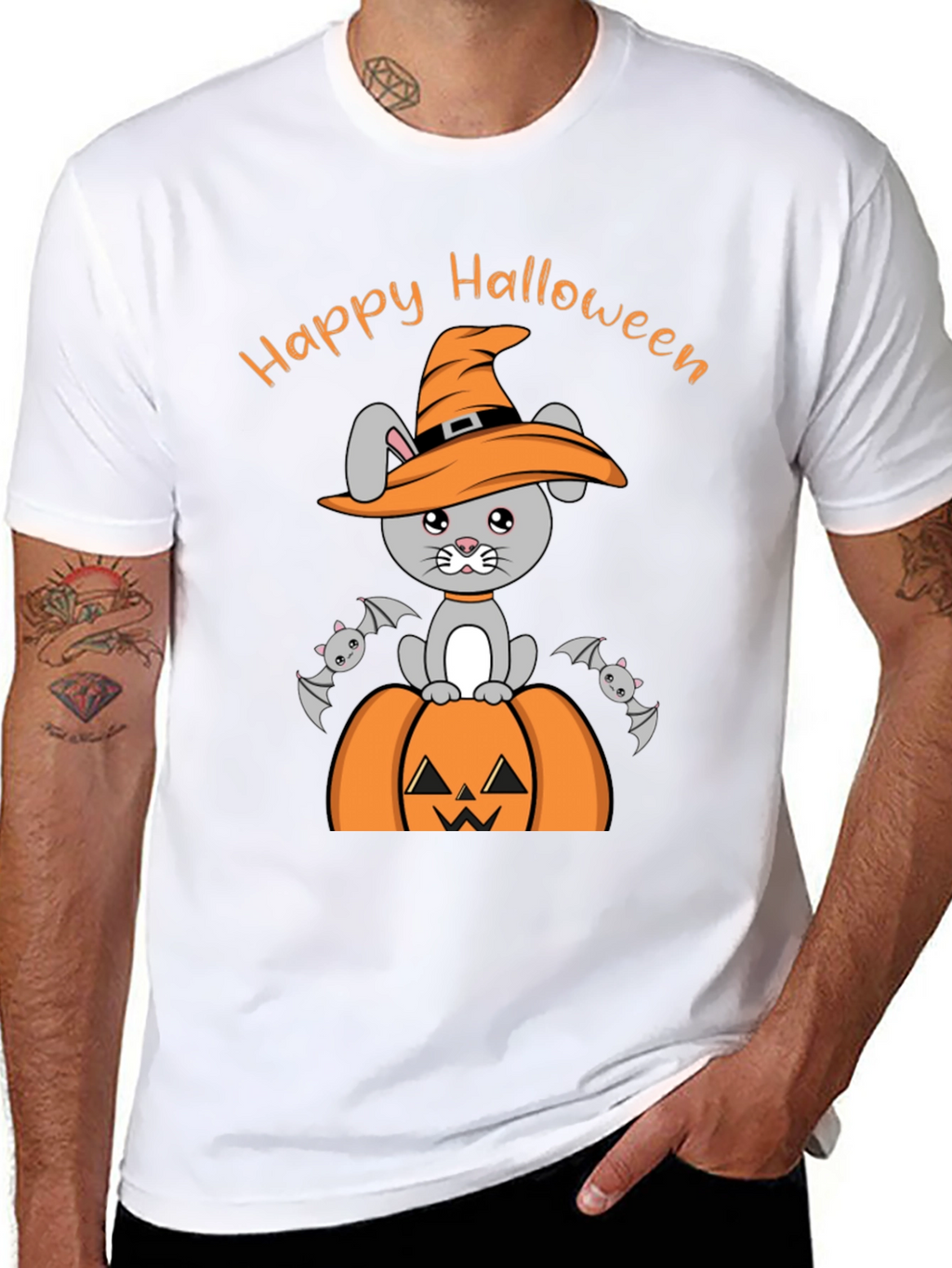 Halloween Bunny Pumpkin T-Shirt