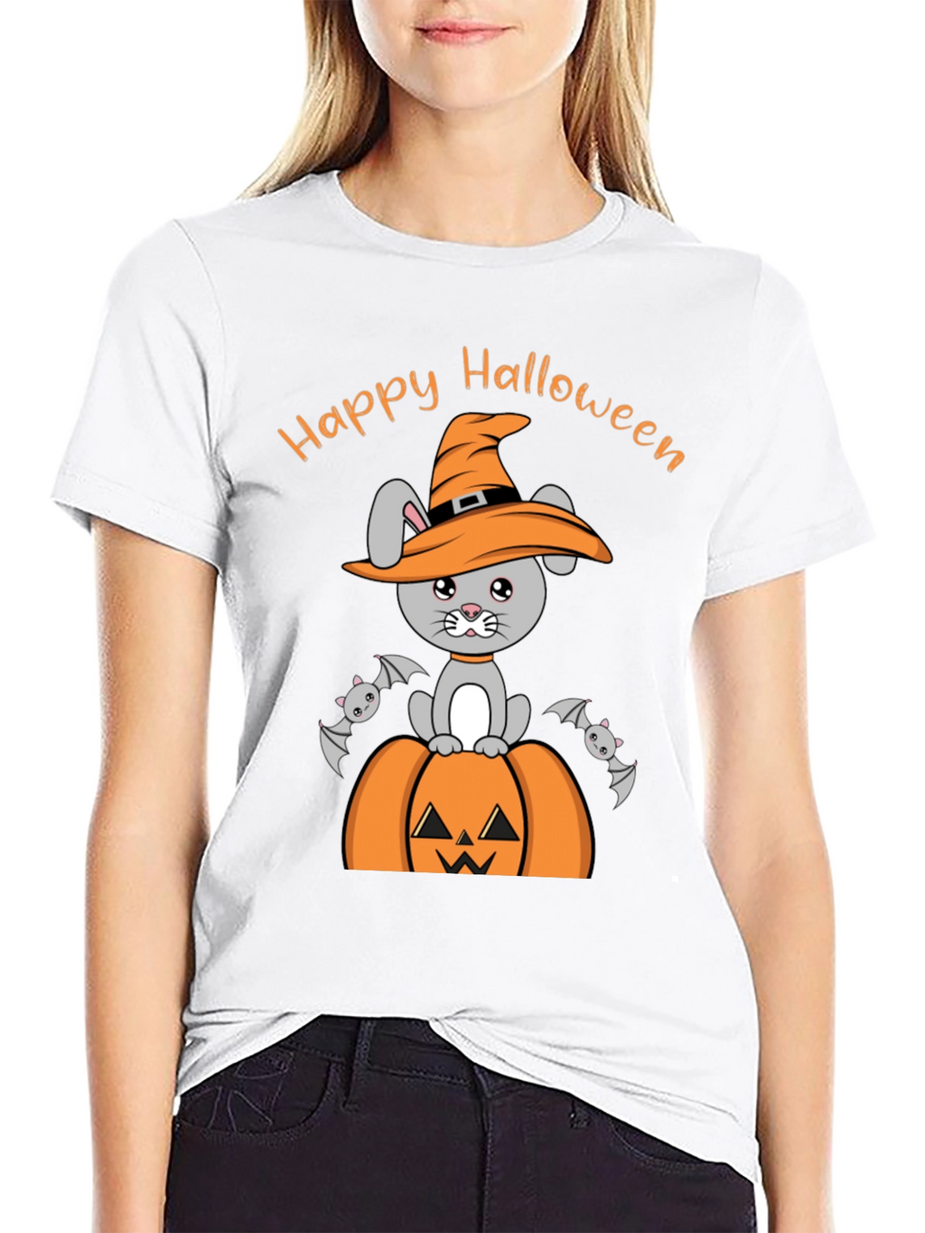 Halloween Bunny Pumpkin T-Shirt