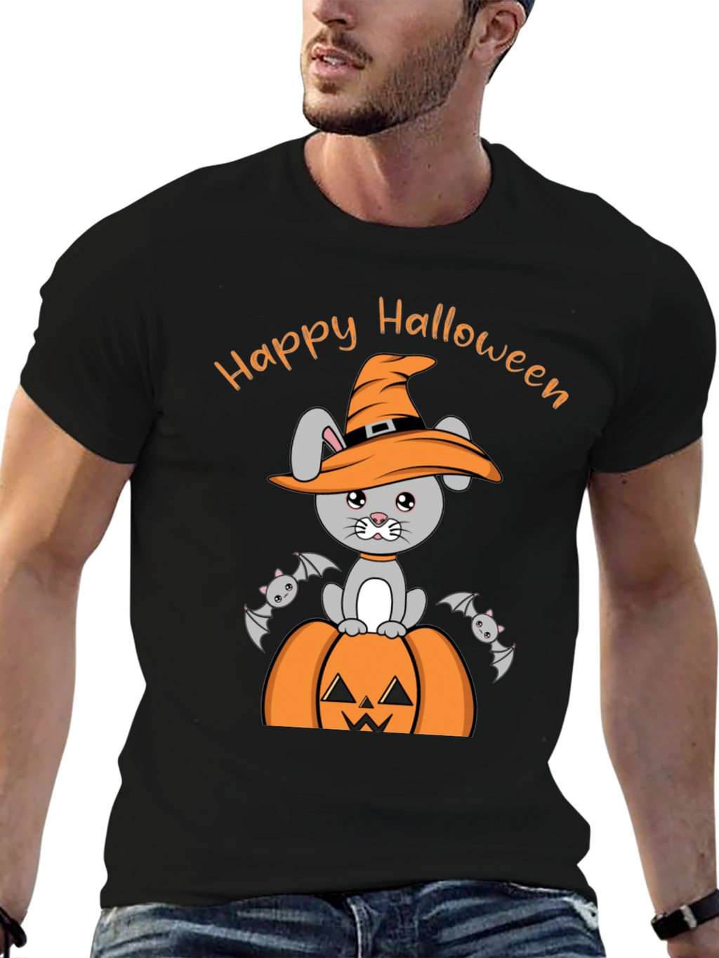 Halloween Bunny Pumpkin T-Shirt