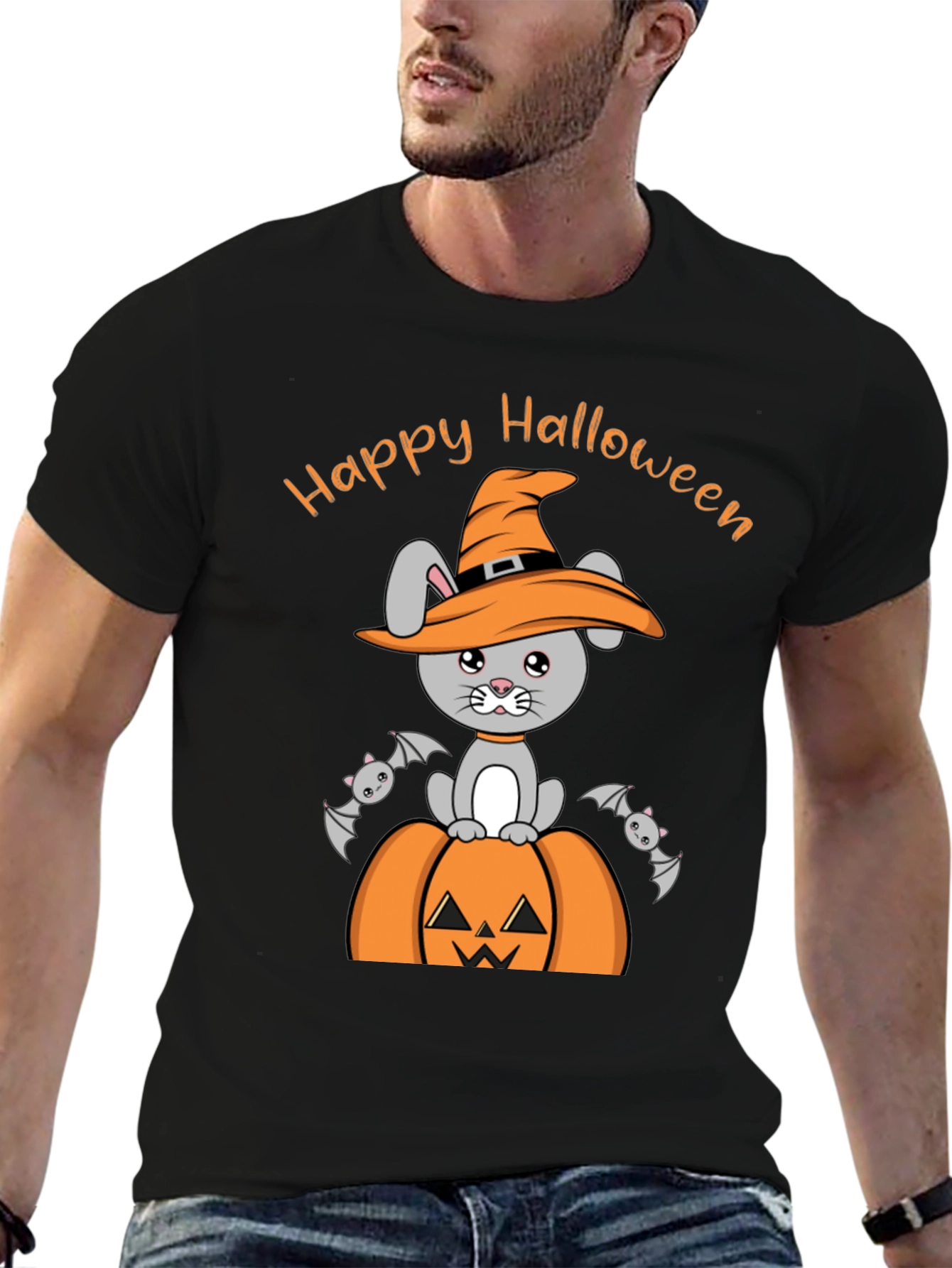 Halloween Bunny Pumpkin T-Shirt