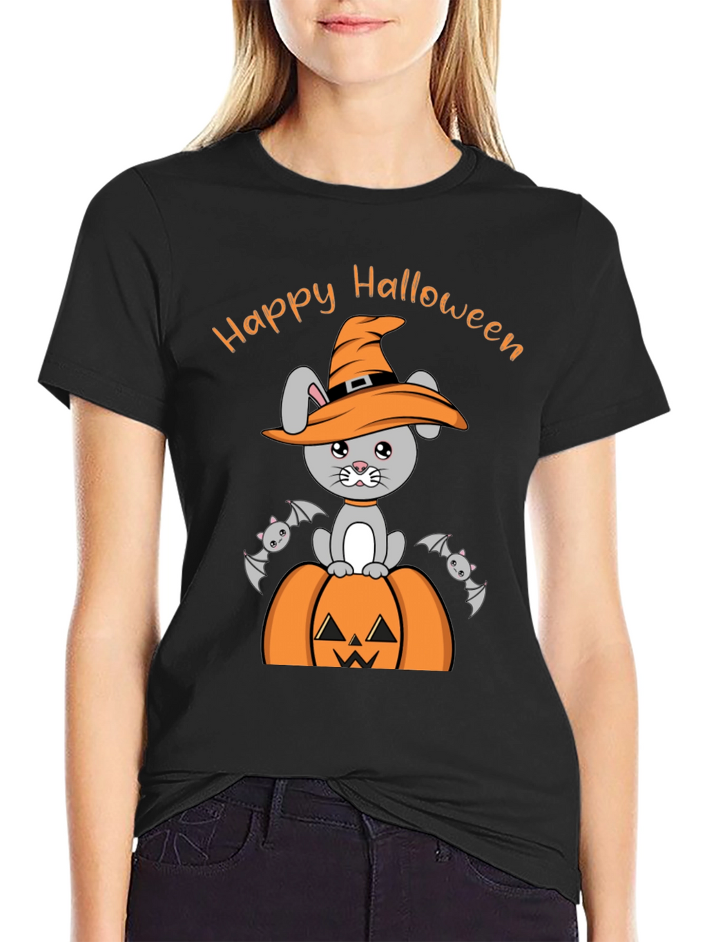 Halloween Bunny Pumpkin T-Shirt