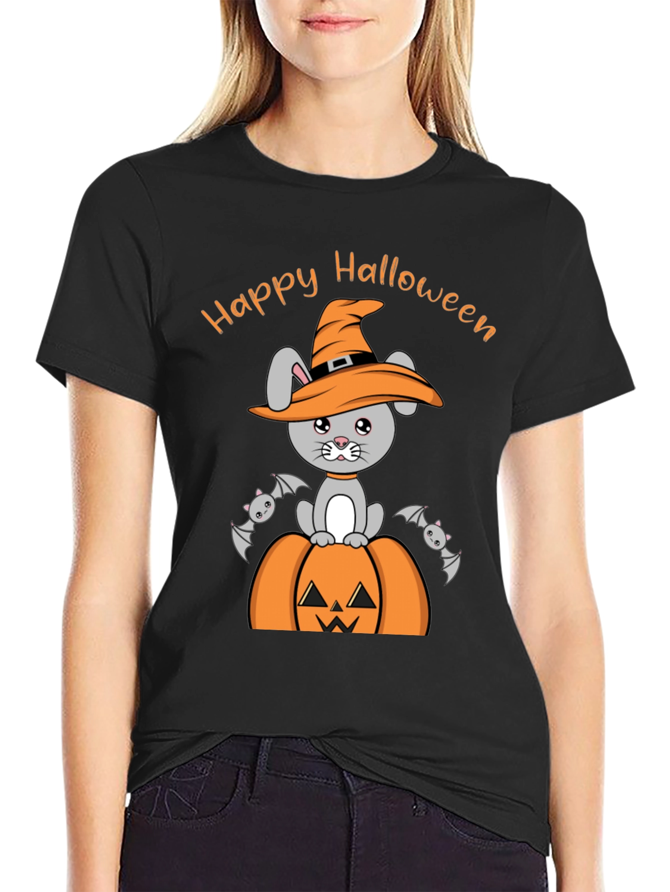 Halloween Bunny Pumpkin T-Shirt
