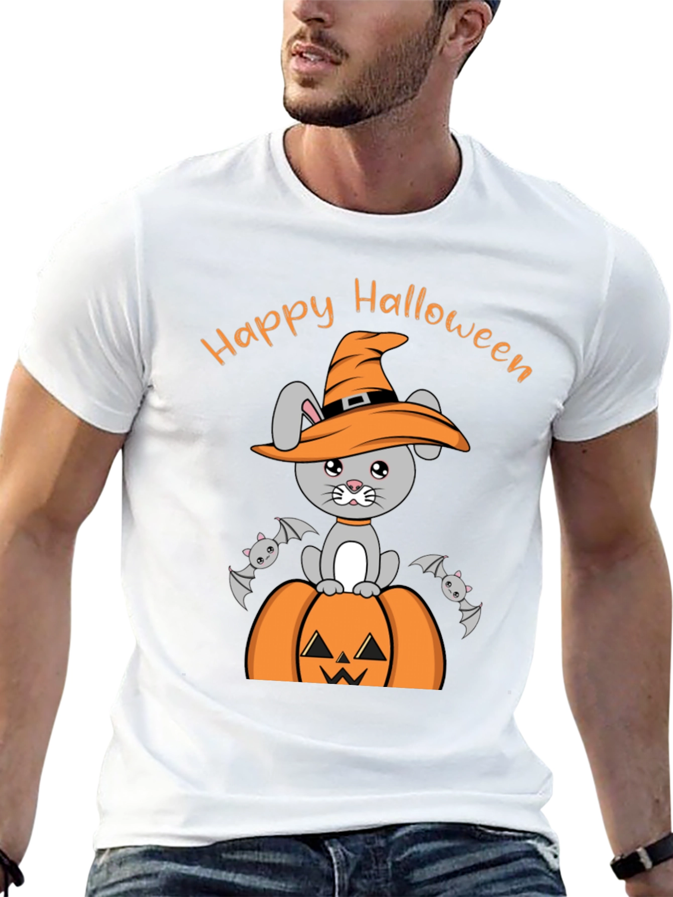 Halloween Bunny Pumpkin T-Shirt