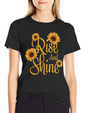 Rise and Shine Sunflower Graphic T-Shirt