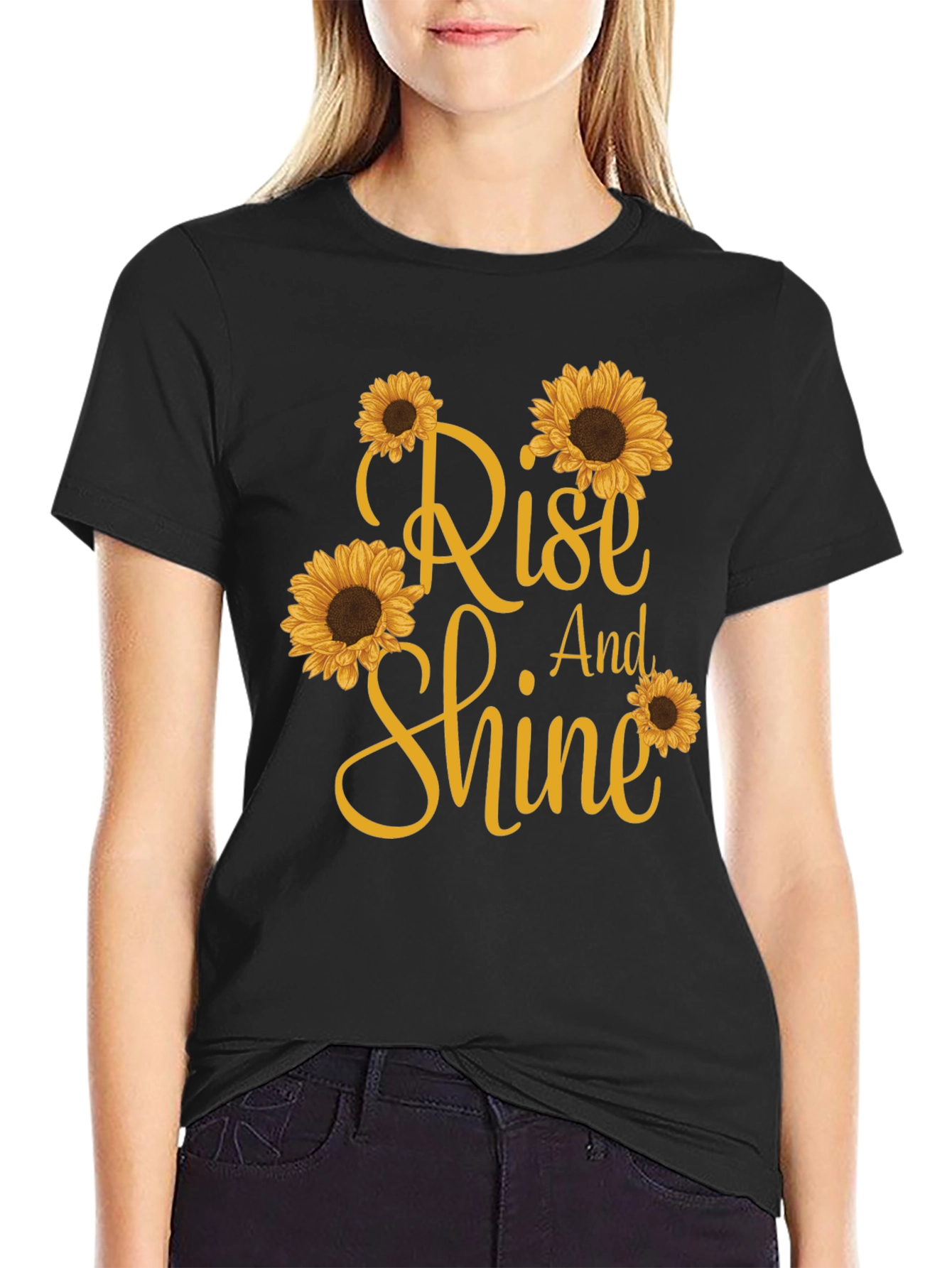 Rise and Shine Sunflower Graphic T-Shirt