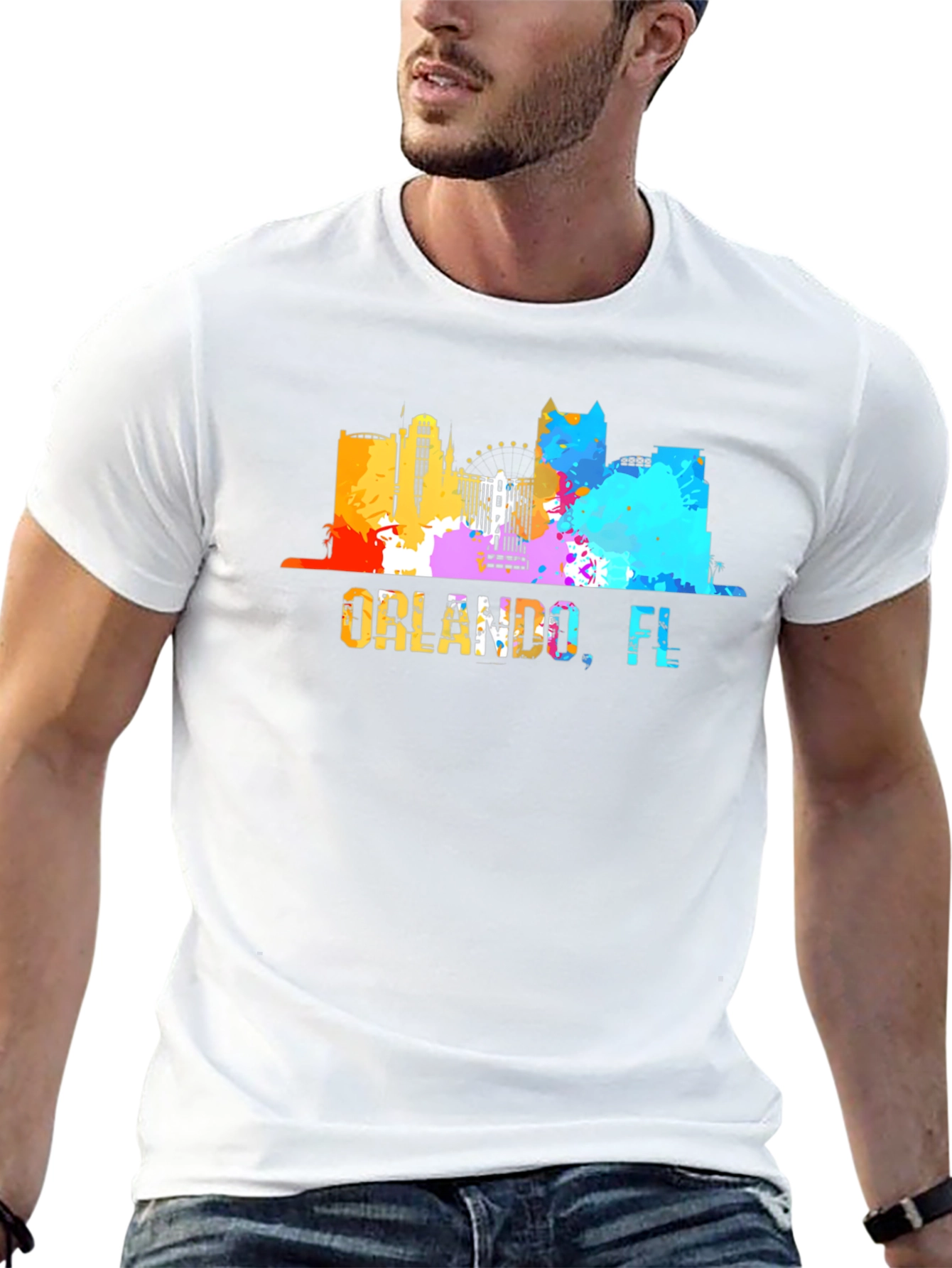 Orlando FL Skyline Graphic T-Shirt