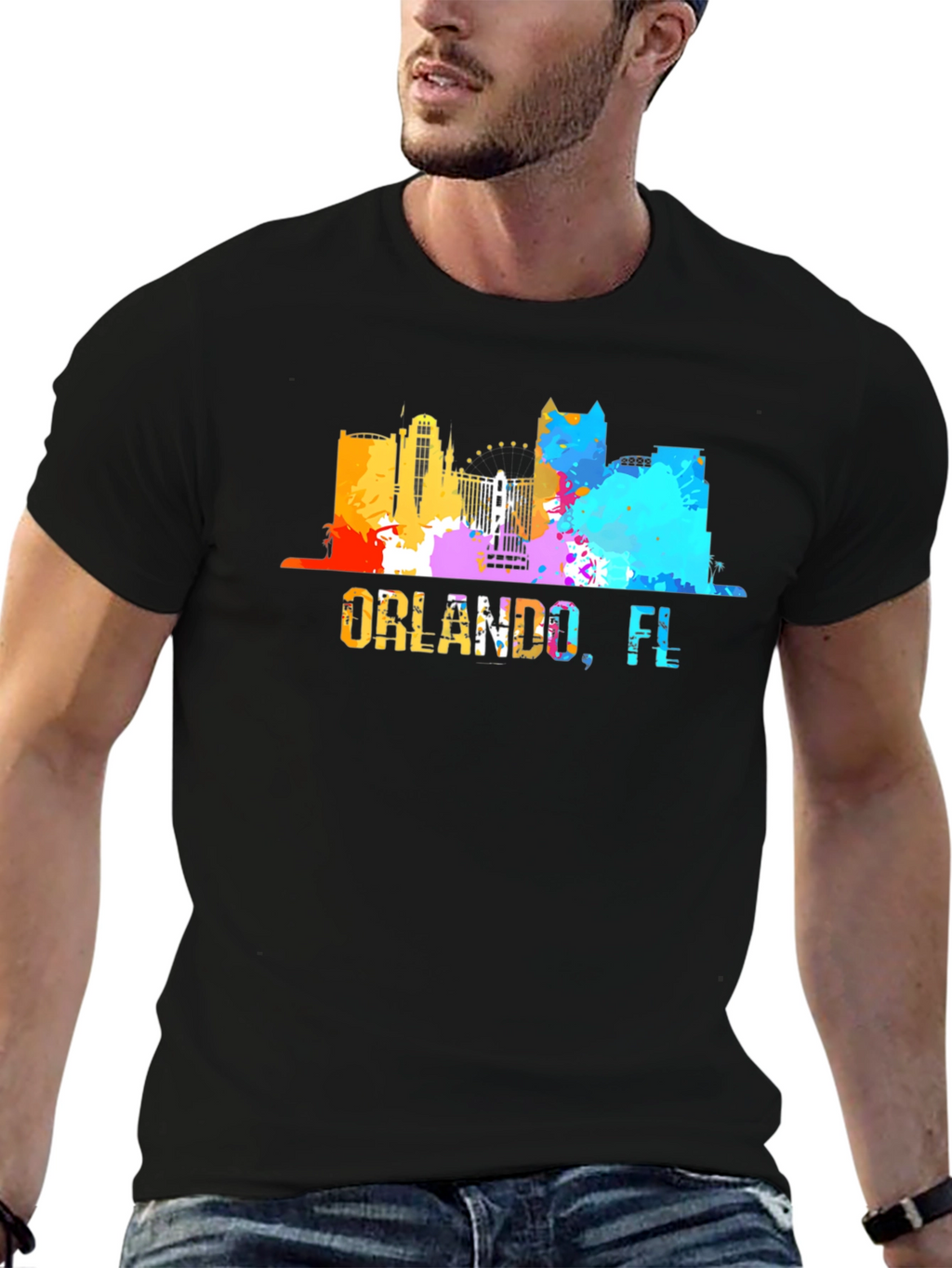 Orlando FL Skyline Graphic T-Shirt