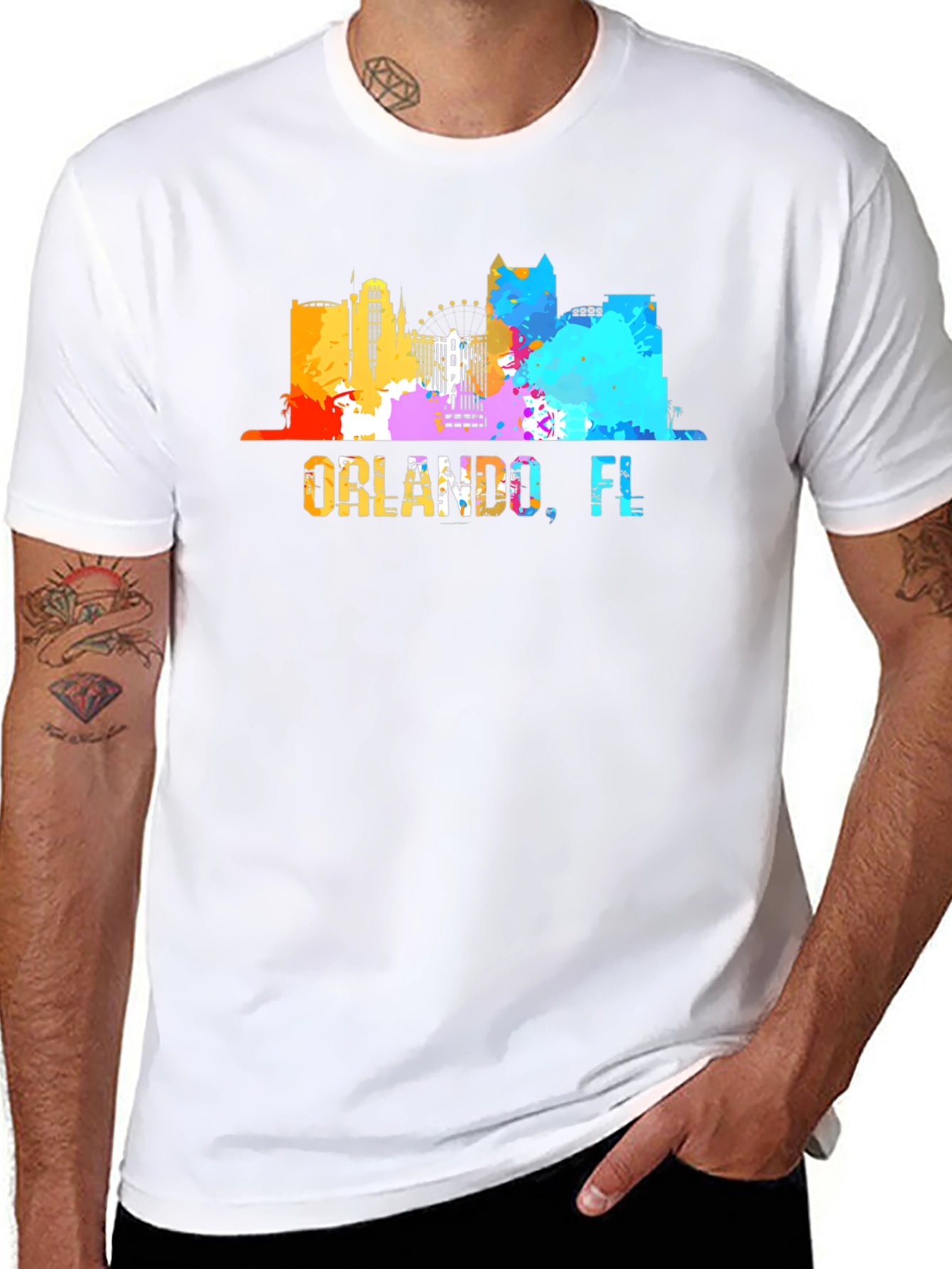 Orlando FL Skyline Graphic T-Shirt