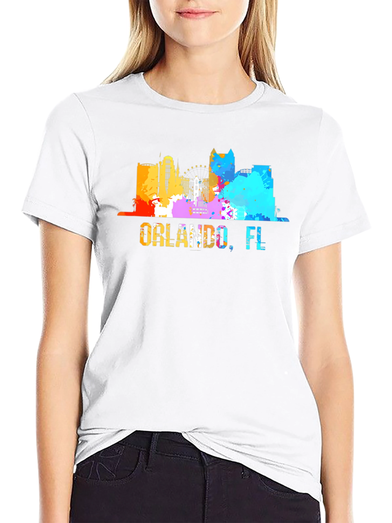 Orlando FL Skyline Graphic T-Shirt