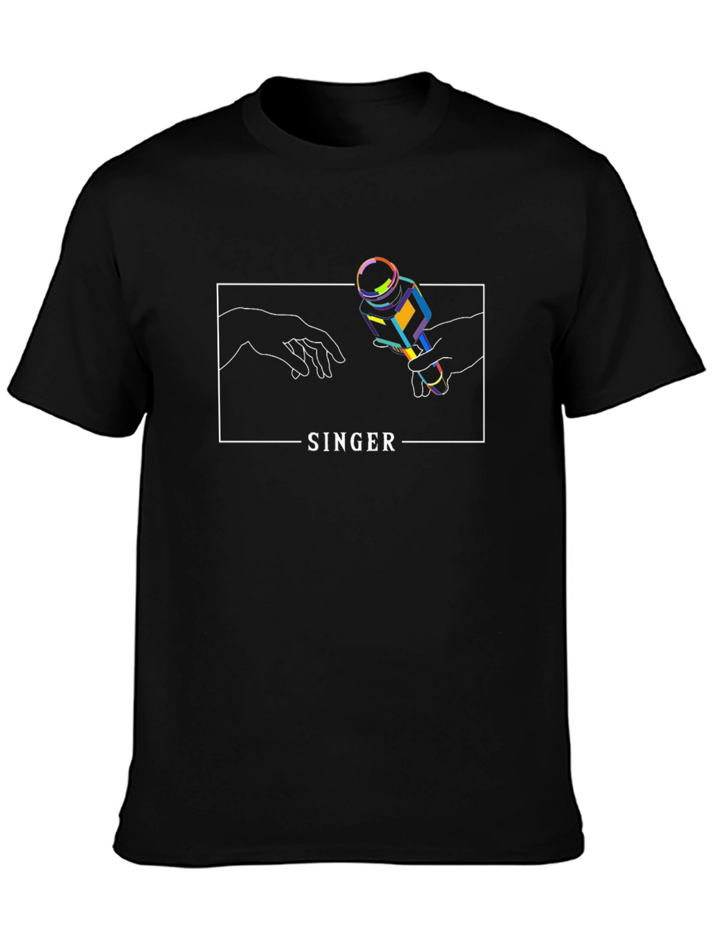 Singer Microphone Graphic Tee - Black T-Shirt