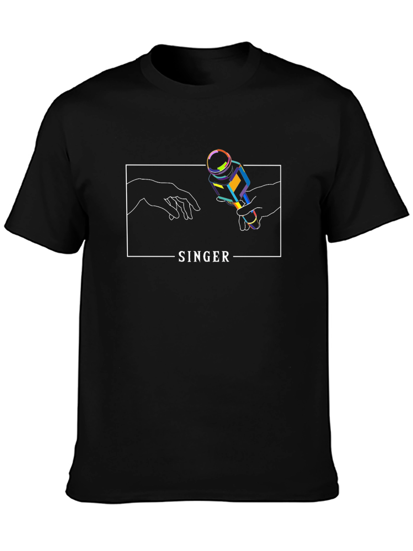 Singer Microphone Graphic Tee - Black T-Shirt
