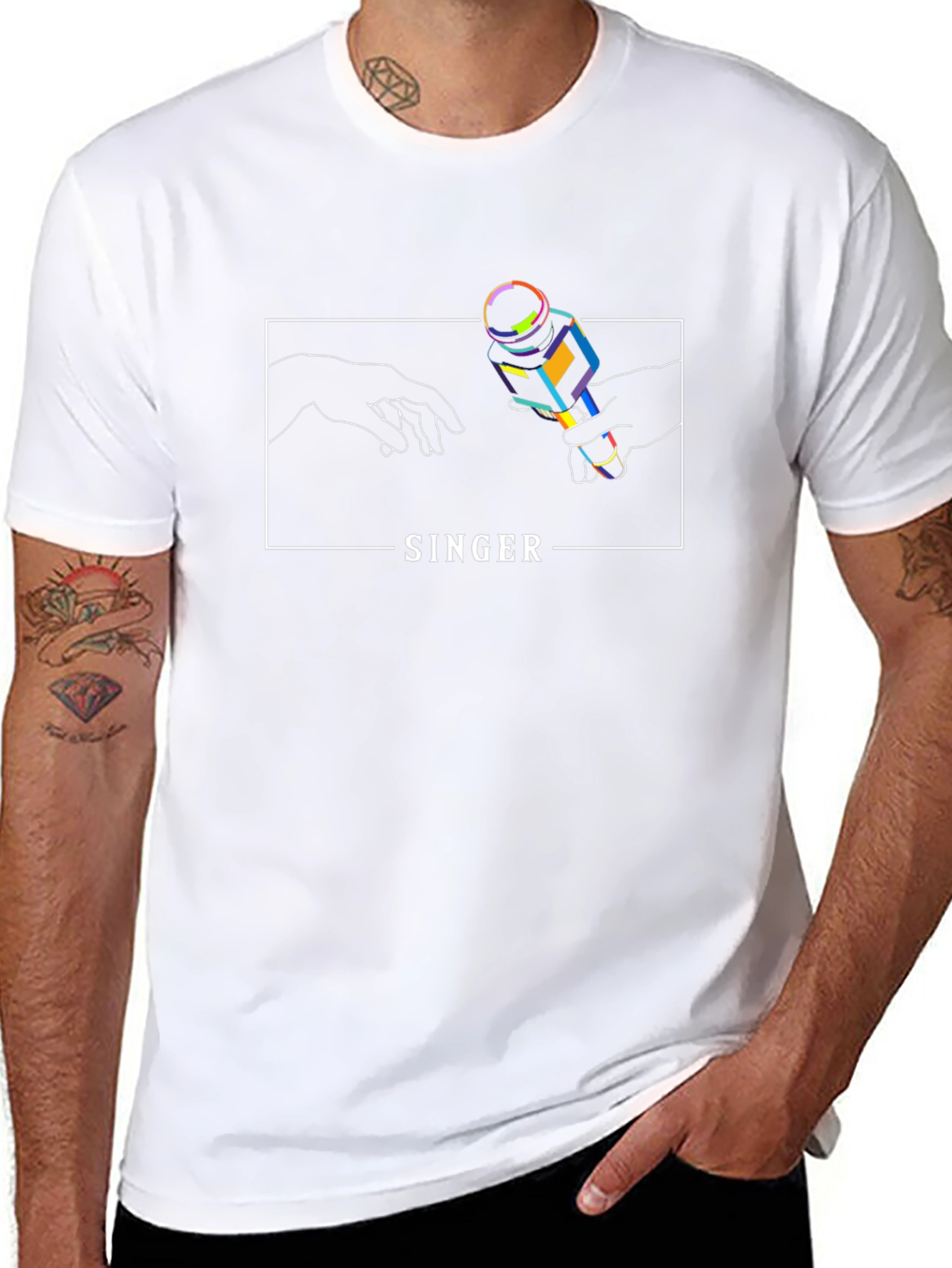 Singer Microphone Graphic Tee - Black T-Shirt