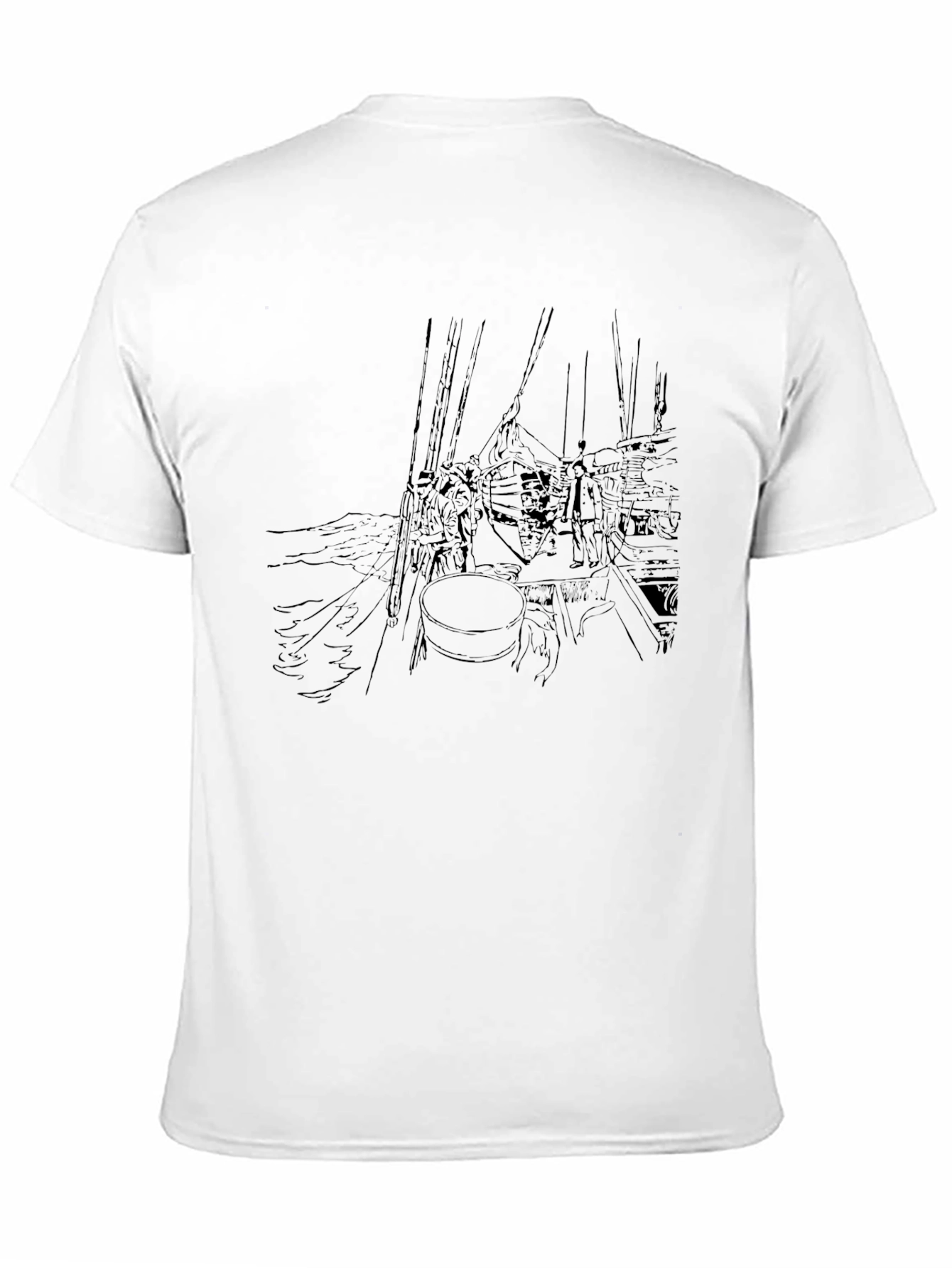 Nautical Sketch Black T-Shirt