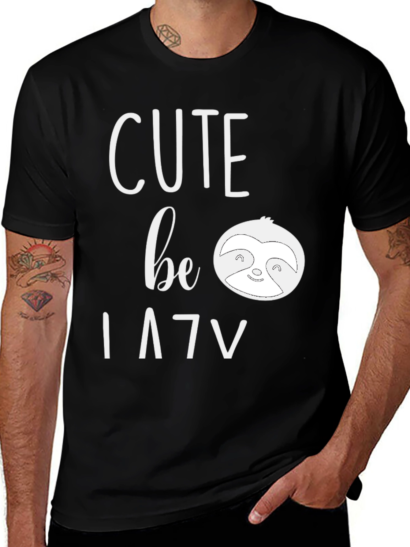 Cute Be Lazy Sloth Graphic Tee Shirt