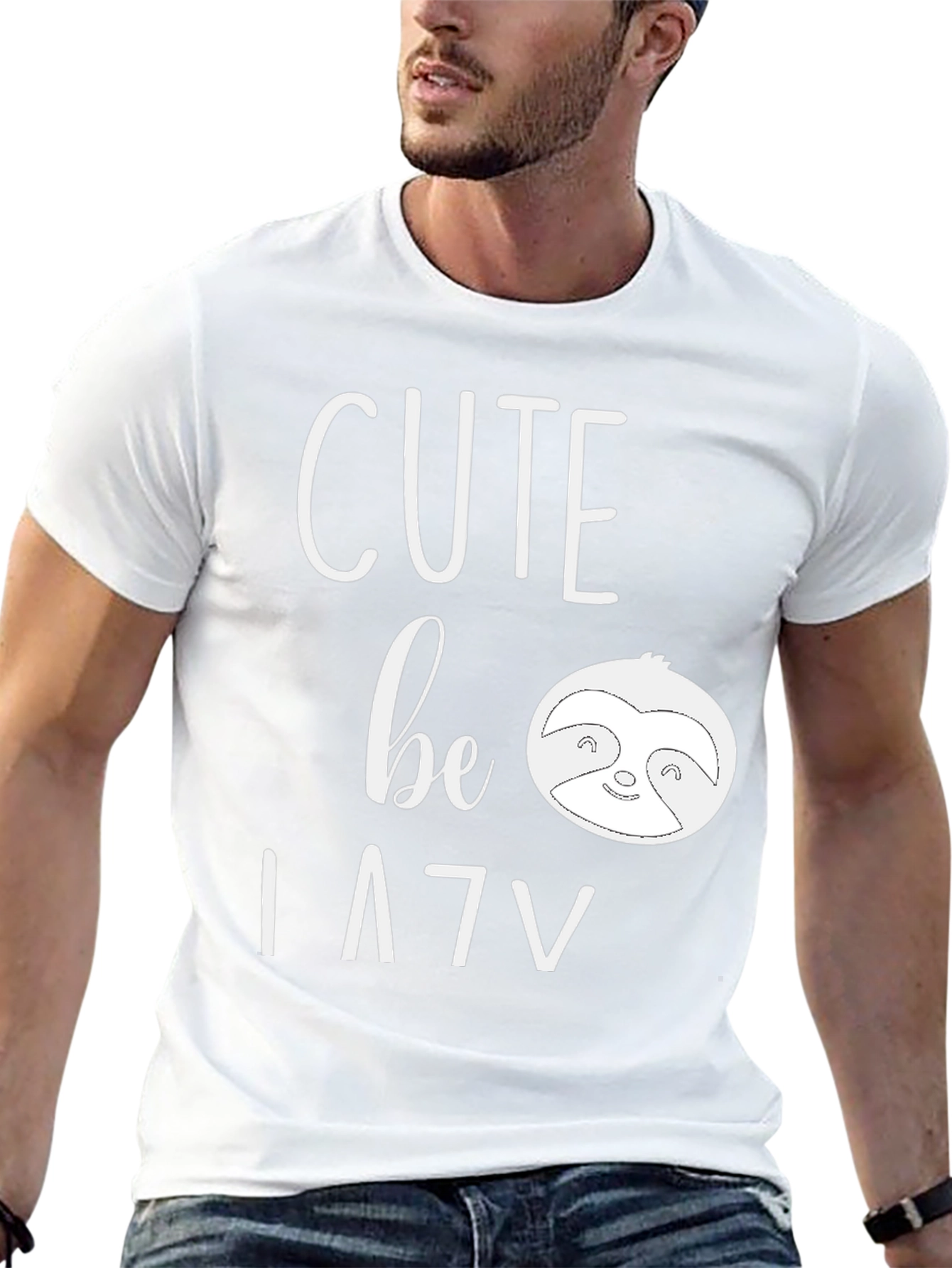 Cute Be Lazy Sloth Graphic Tee Shirt