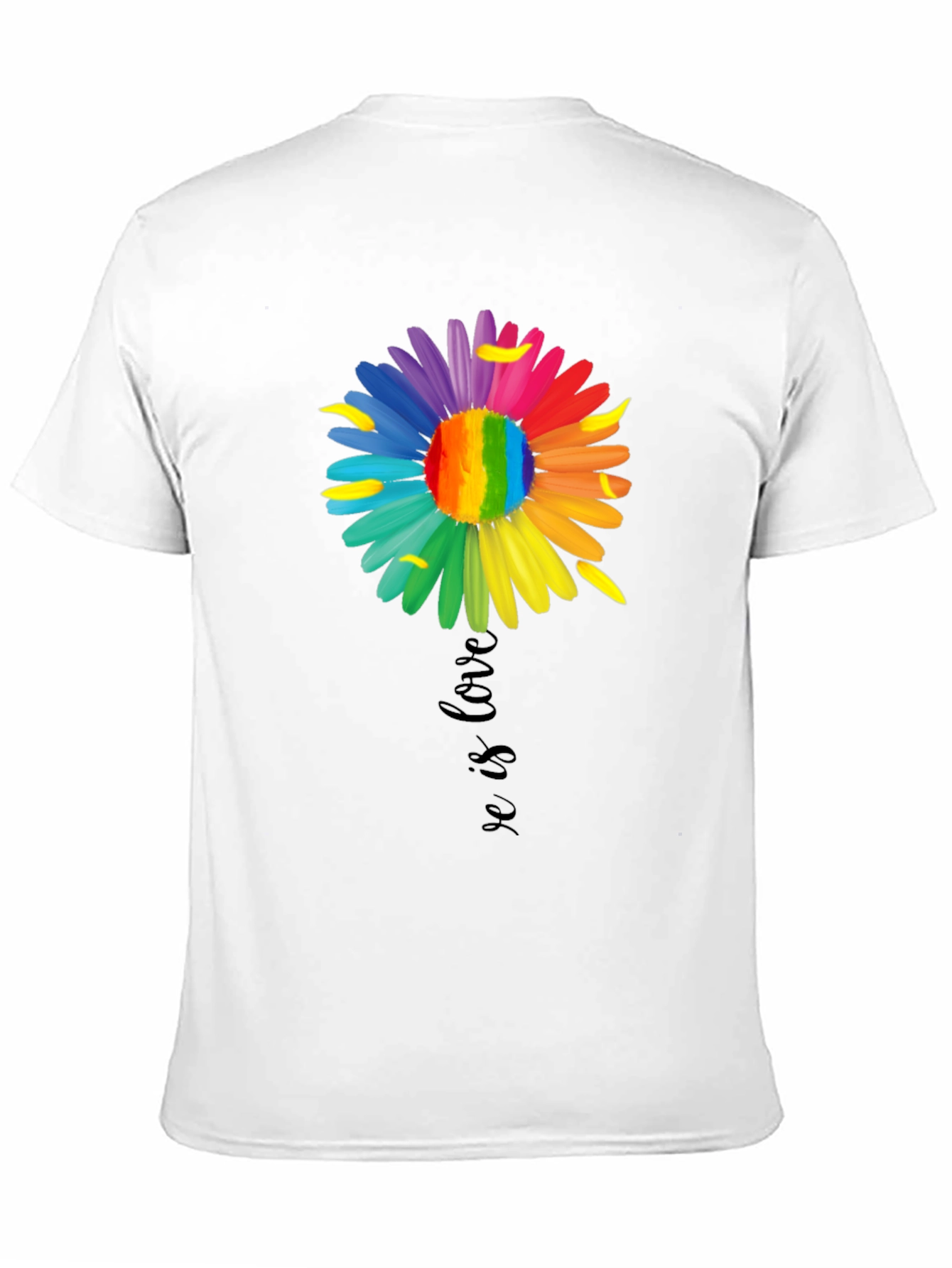 Love is Love Rainbow Flower Graphic Tee