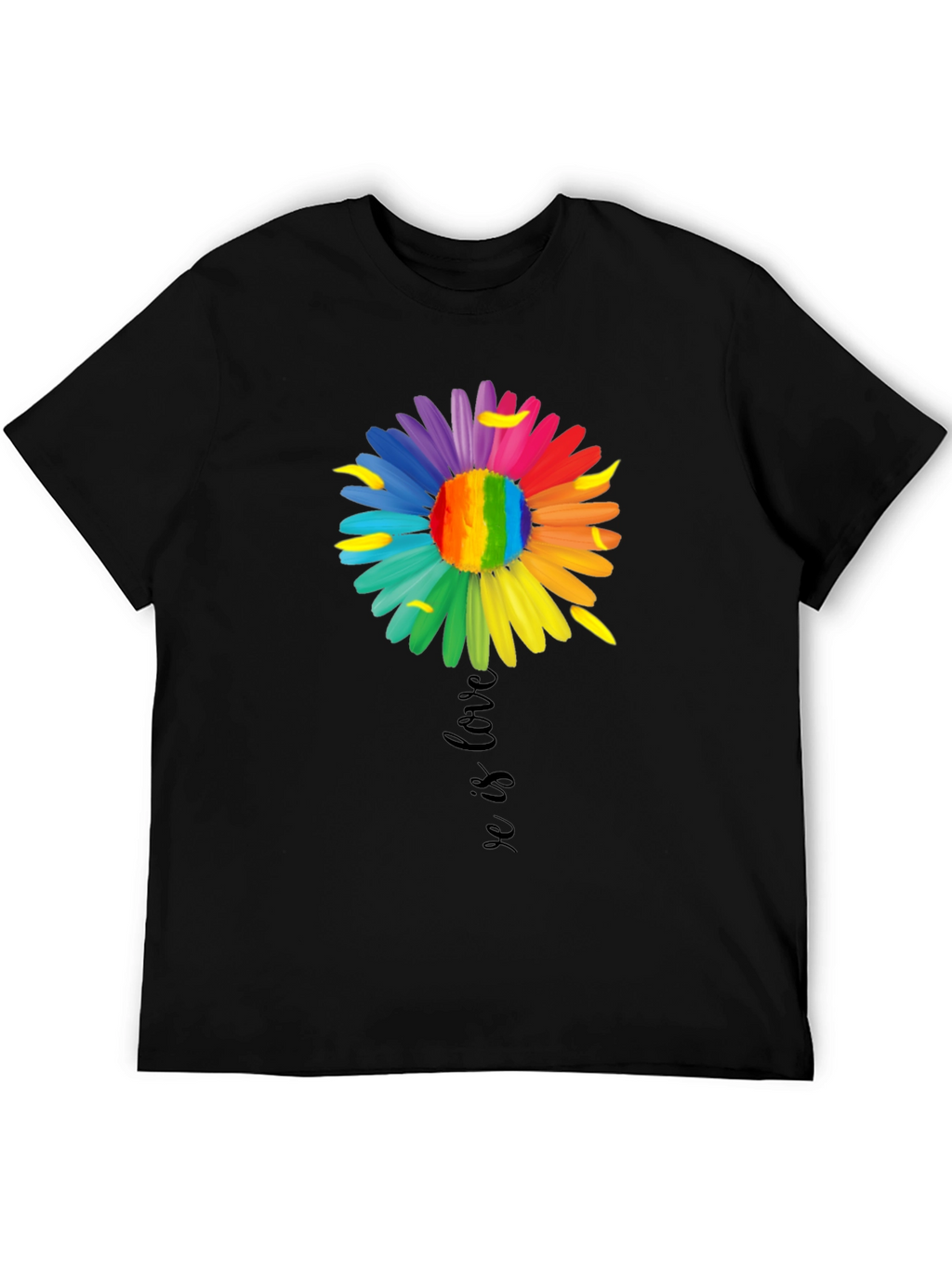 Love is Love Rainbow Flower Graphic Tee