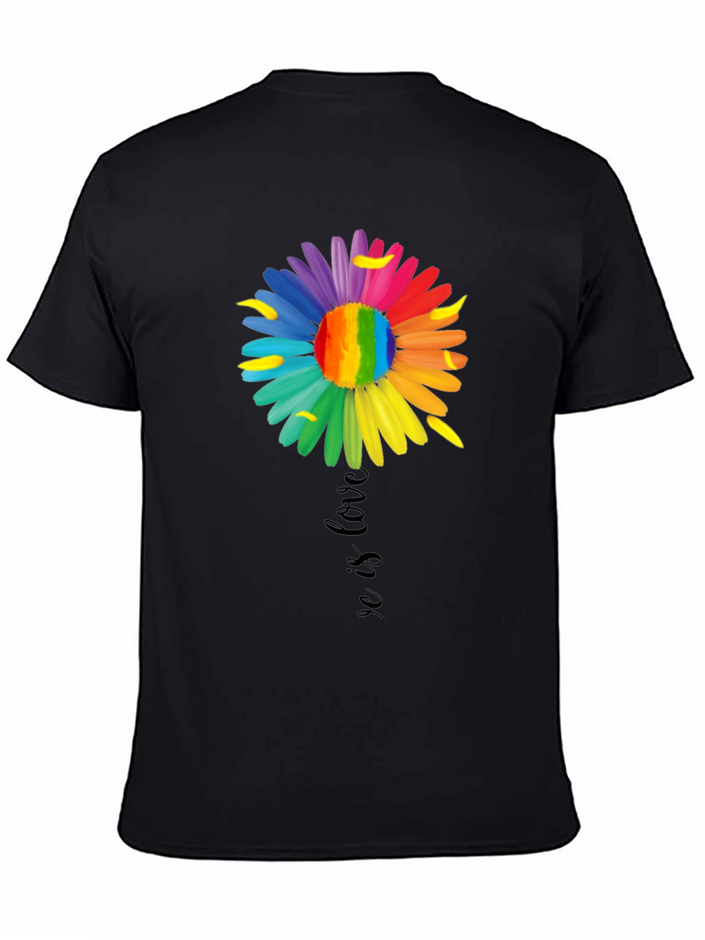 Love is Love Rainbow Flower Graphic Tee