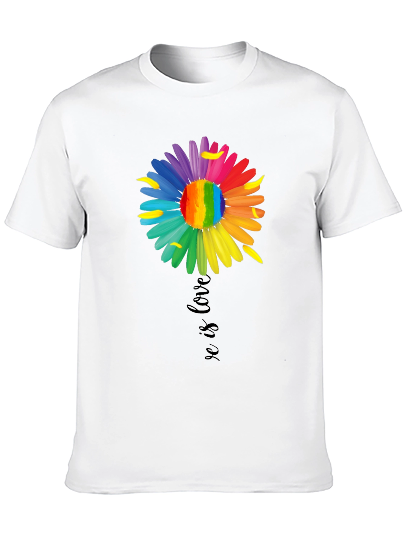 Love is Love Rainbow Flower Graphic Tee