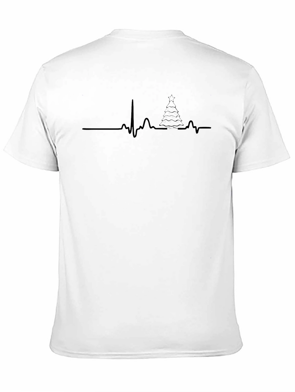Christmas Tree Heartbeat T-Shirt - Holiday Spirit