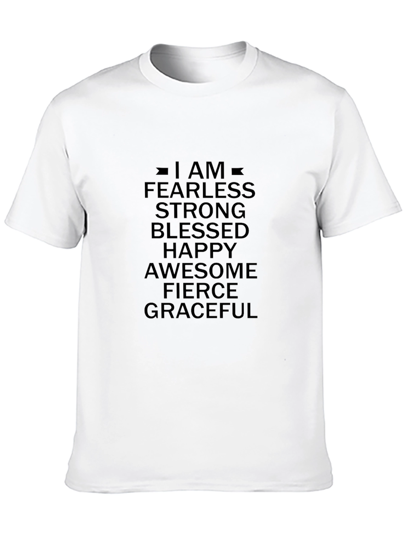 Inspirational Graphic T-Shirt - Fearless Strong Blessed