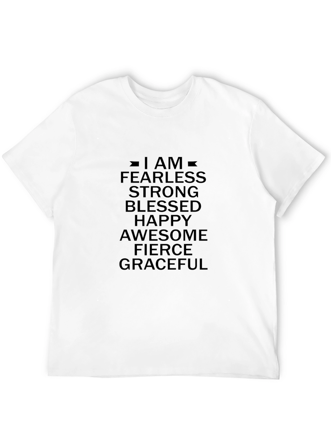 Inspirational Graphic T-Shirt - Fearless Strong Blessed