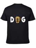 Dog Graphic Tee - Black Short Sleeve Shirt