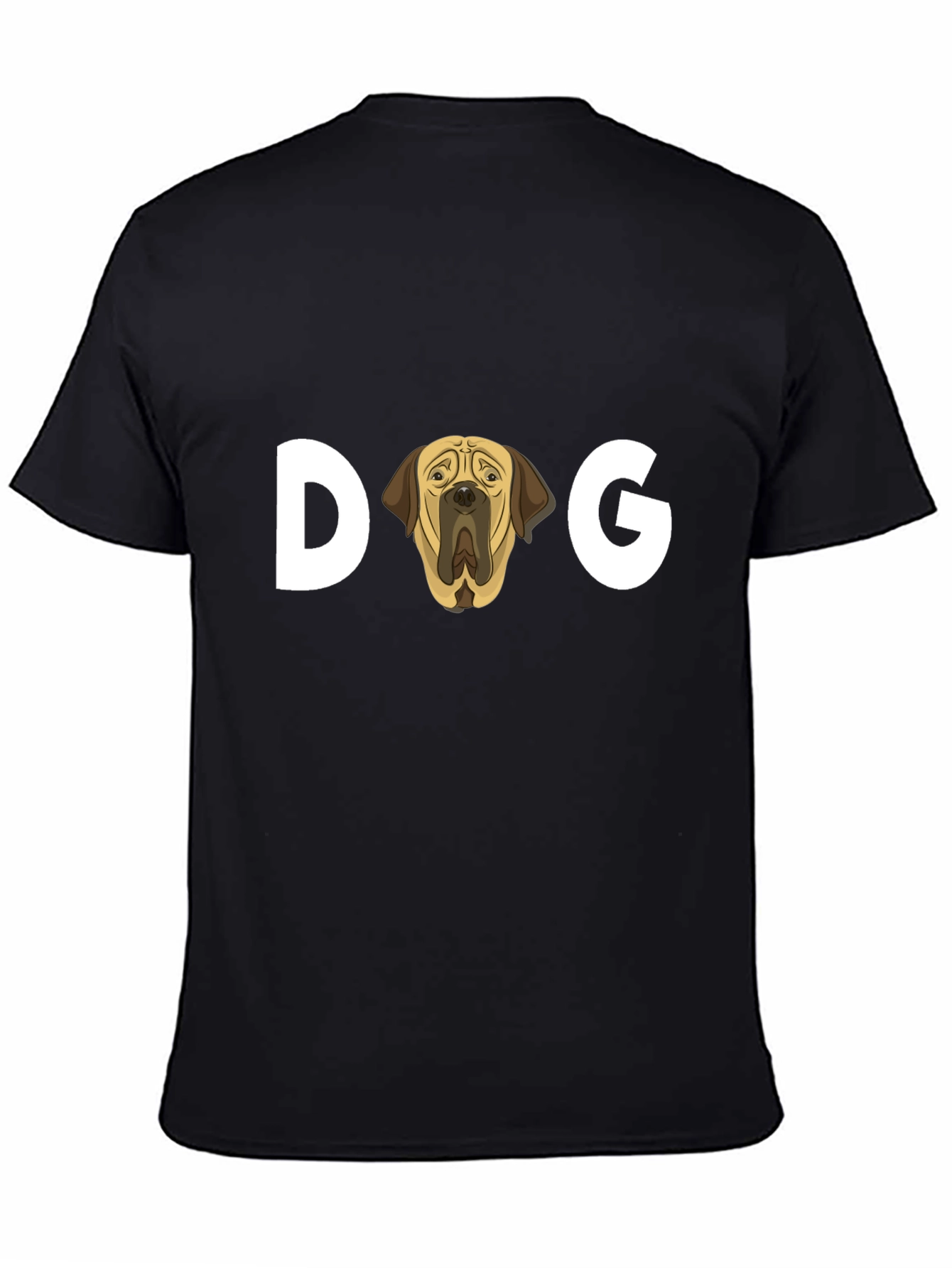 Dog Graphic Tee - Black Short Sleeve Shirt