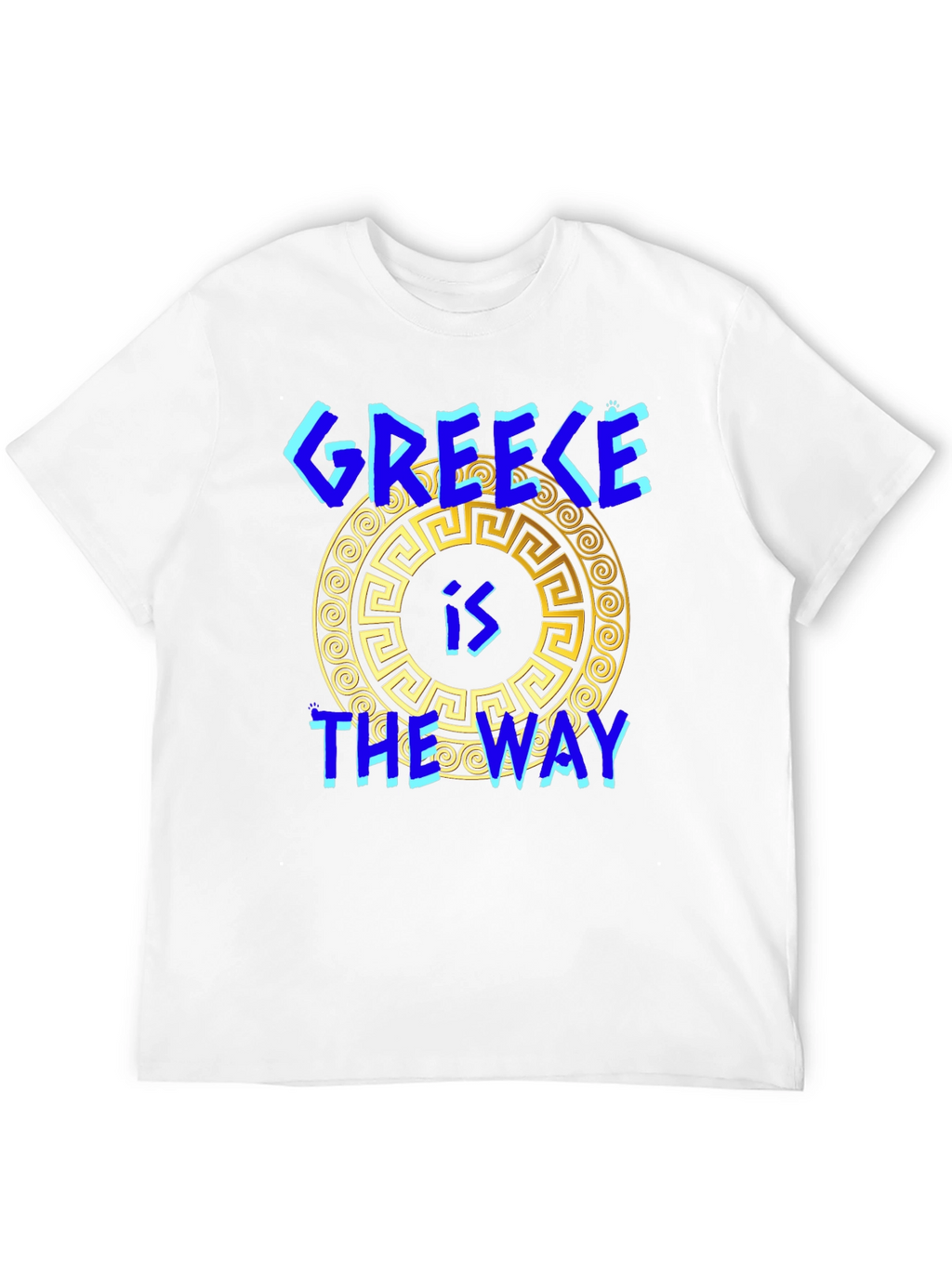 Greece is The Way T-Shirt Black Cotton