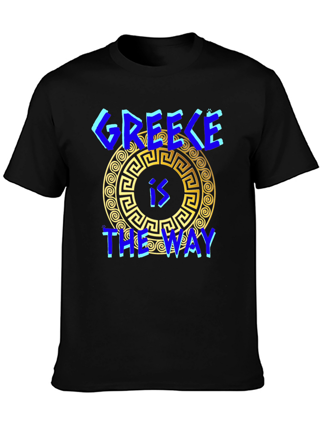 Greece is The Way T-Shirt Black Cotton